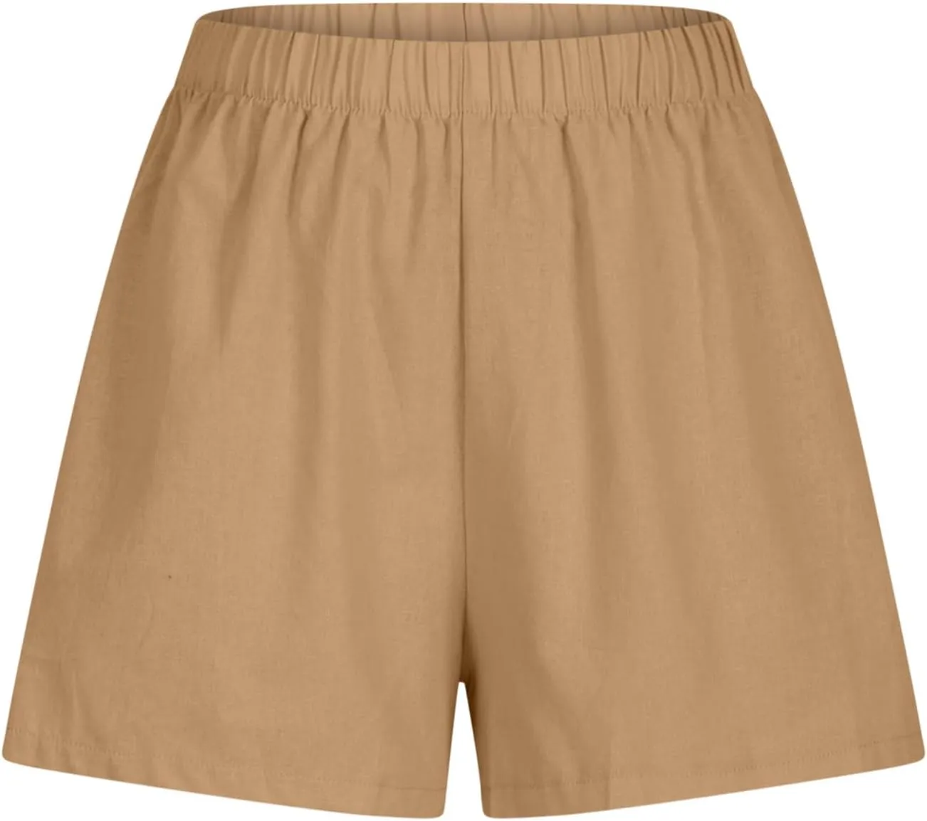 2024 Linen Shorts for Women Trendy Summer Solid Wide Leg Pants Casual Elastic Waist Lounge Trousers with Pockets