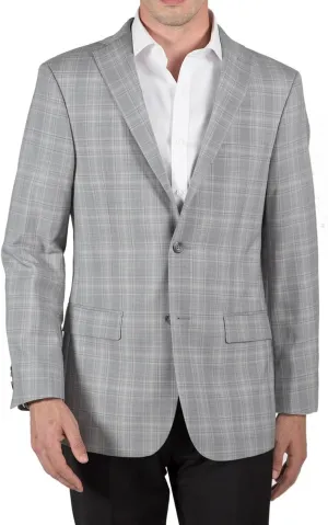 Adam Baker Men's Single Breasted Classic Fit 100% Luxury Lamb's Wool Blazer/Sport Coat