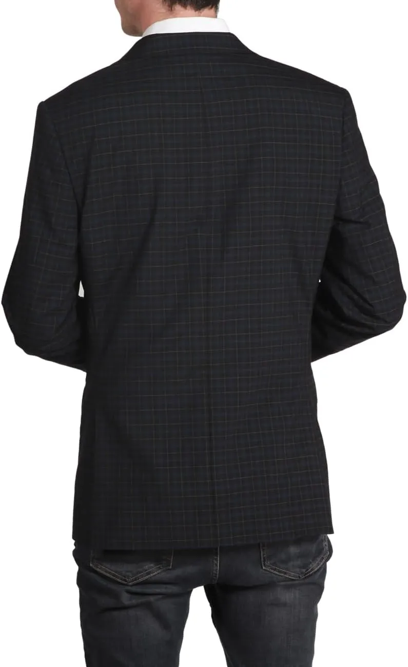 Adam Baker Men's Single Breasted Classic Fit 100% Luxury Lamb's Wool Blazer/Sport Coat