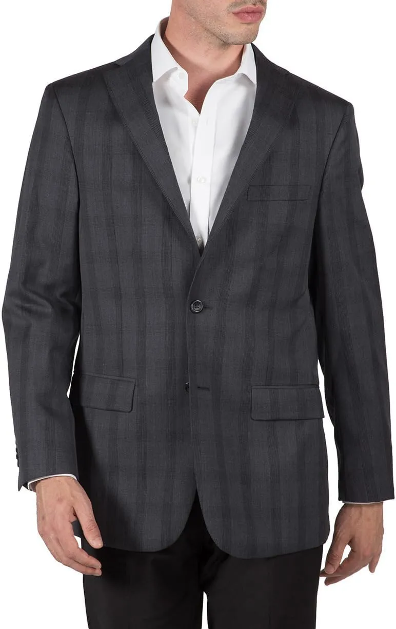 Adam Baker Men's Single Breasted Classic Fit 100% Luxury Lamb's Wool Blazer/Sport Coat