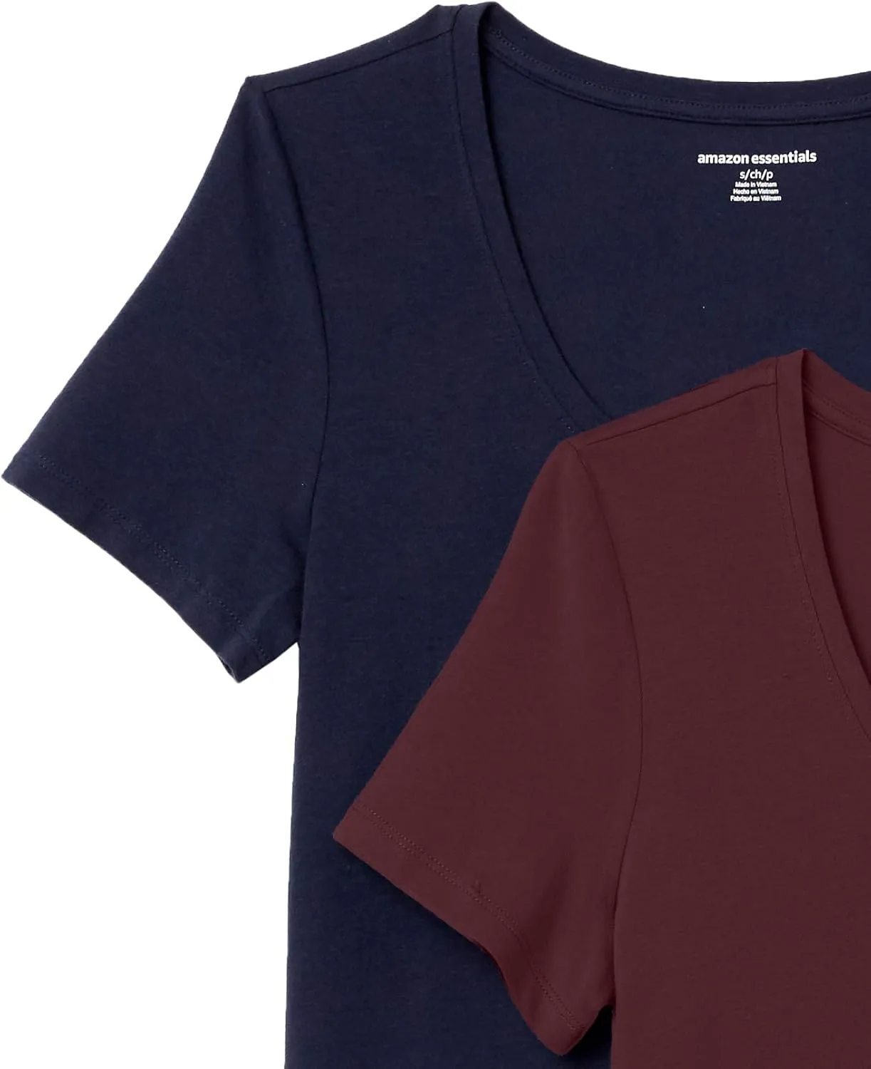 Amazon Essentials Women's Classic-Fit Short-Sleeve Scoop Neck T-Shirt (Available in Plus Size), Pack of 2