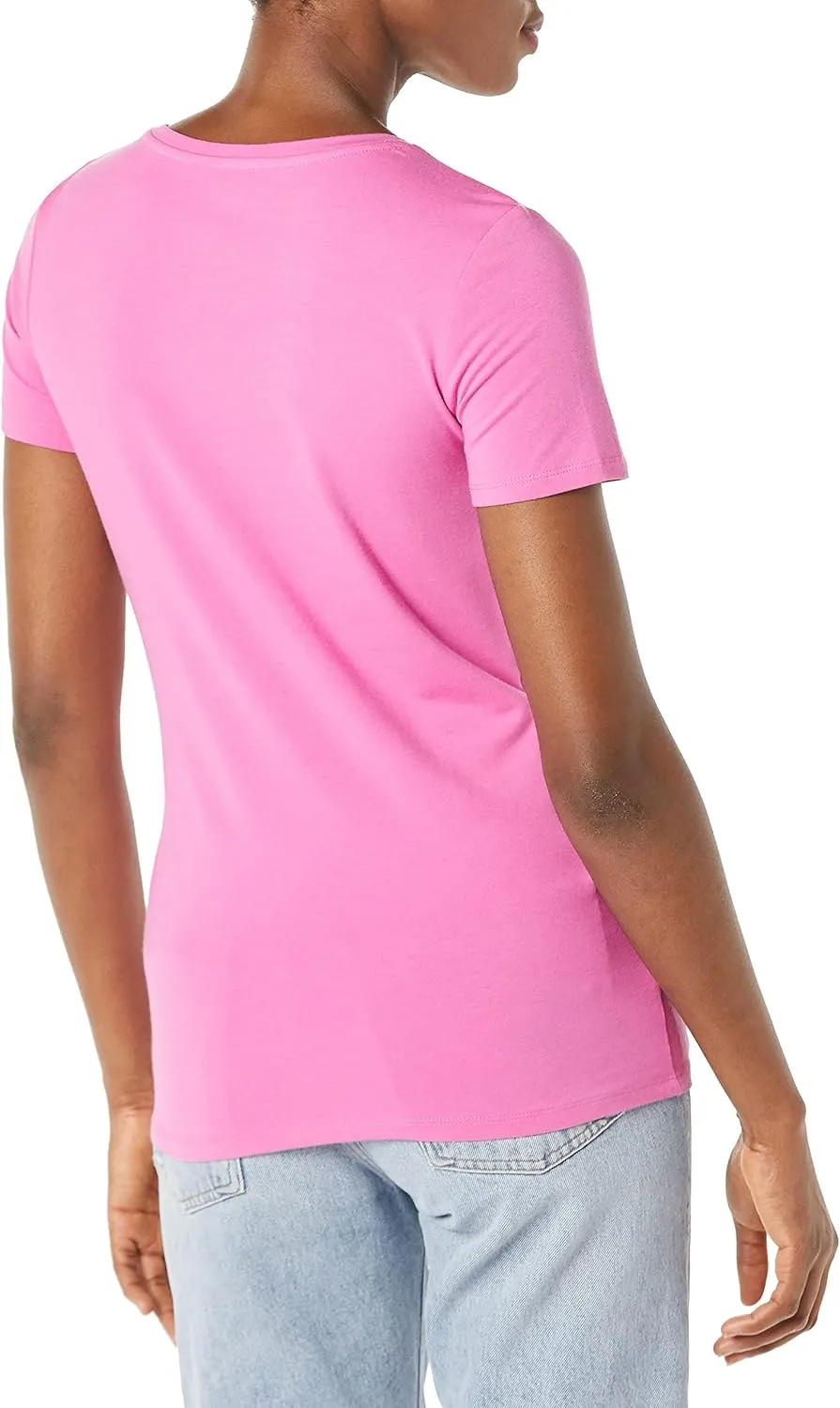 Amazon Essentials Women's Classic-Fit Short-Sleeve V-Neck T-Shirt, Multipacks