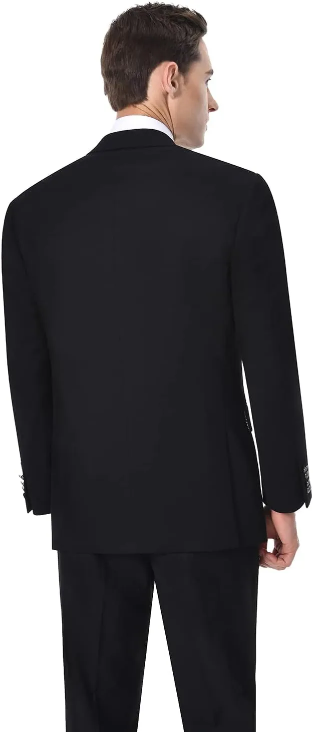 AMY ZHU Men's Sport Coat Classic Fit Stretch Blazer 2 Button Suit Jacket