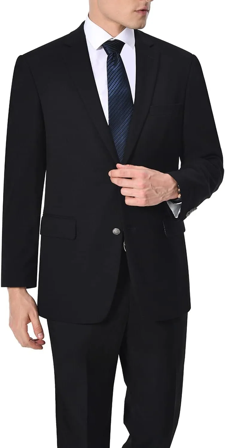 AMY ZHU Men's Sport Coat Classic Fit Stretch Blazer 2 Button Suit Jacket