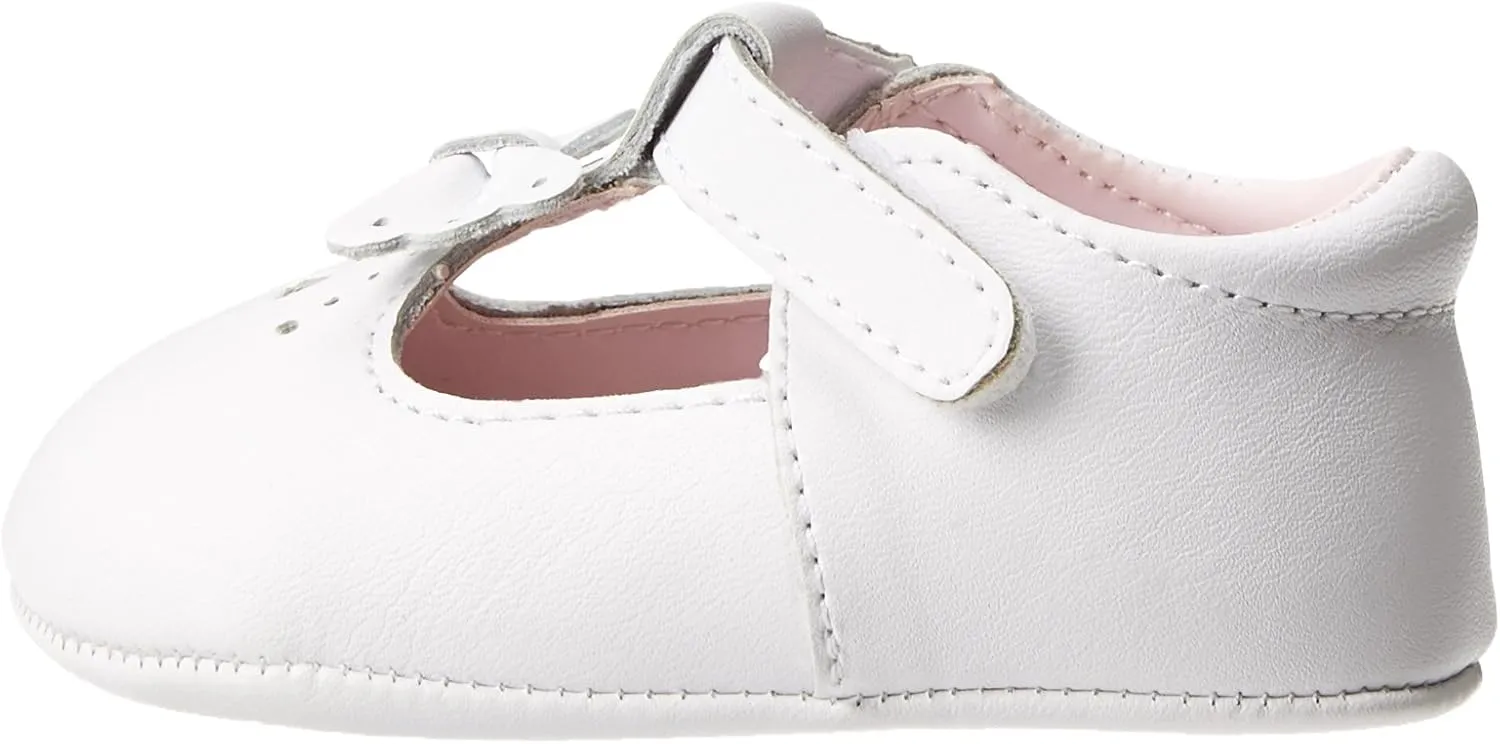 Baby Deer Leather T-Strap Flat (Infant)