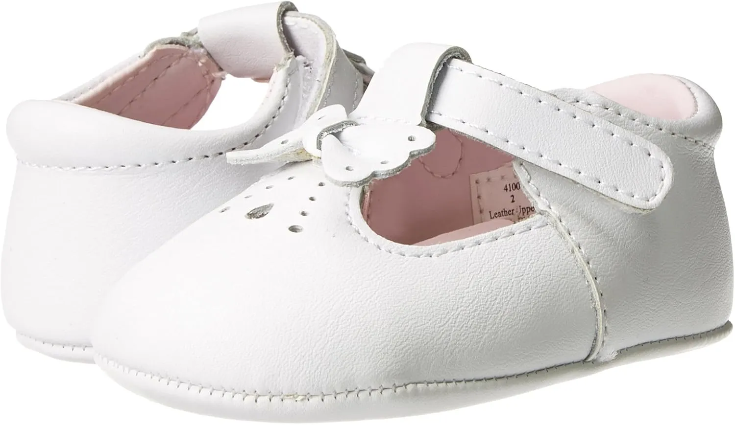 Baby Deer Leather T-Strap Flat (Infant)
