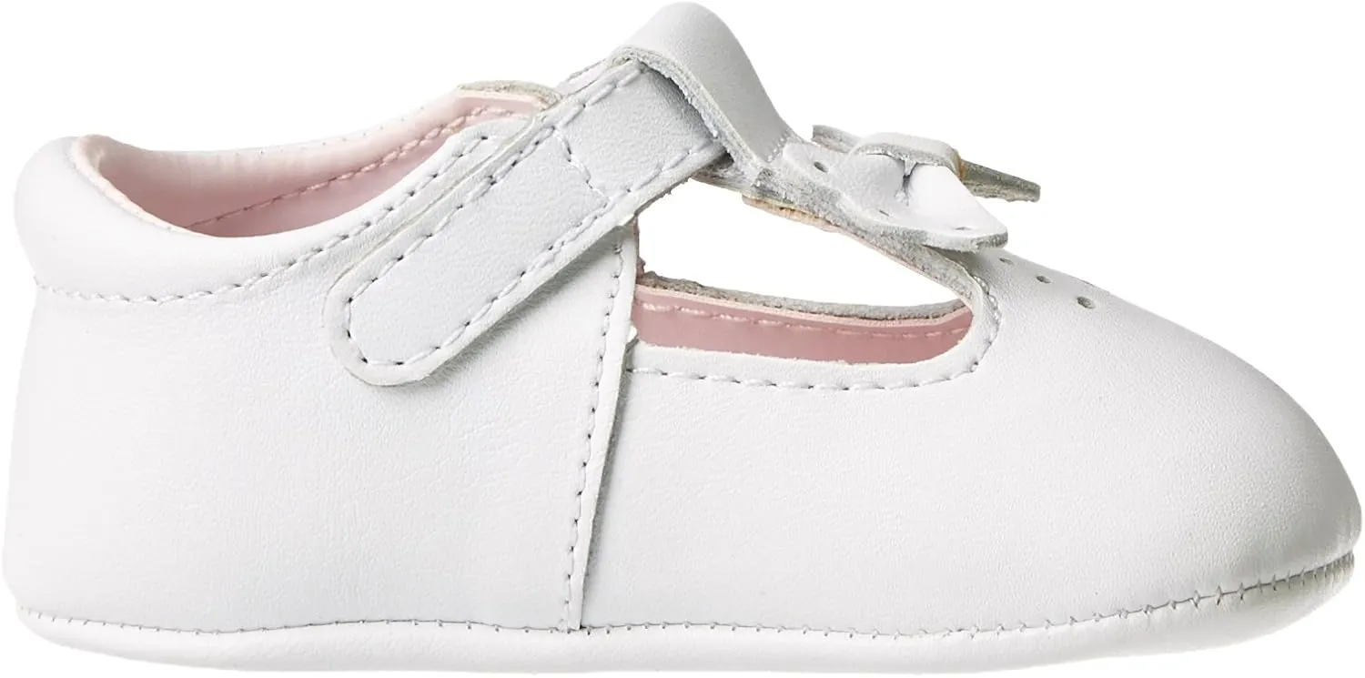 Baby Deer Leather T-Strap Flat (Infant)