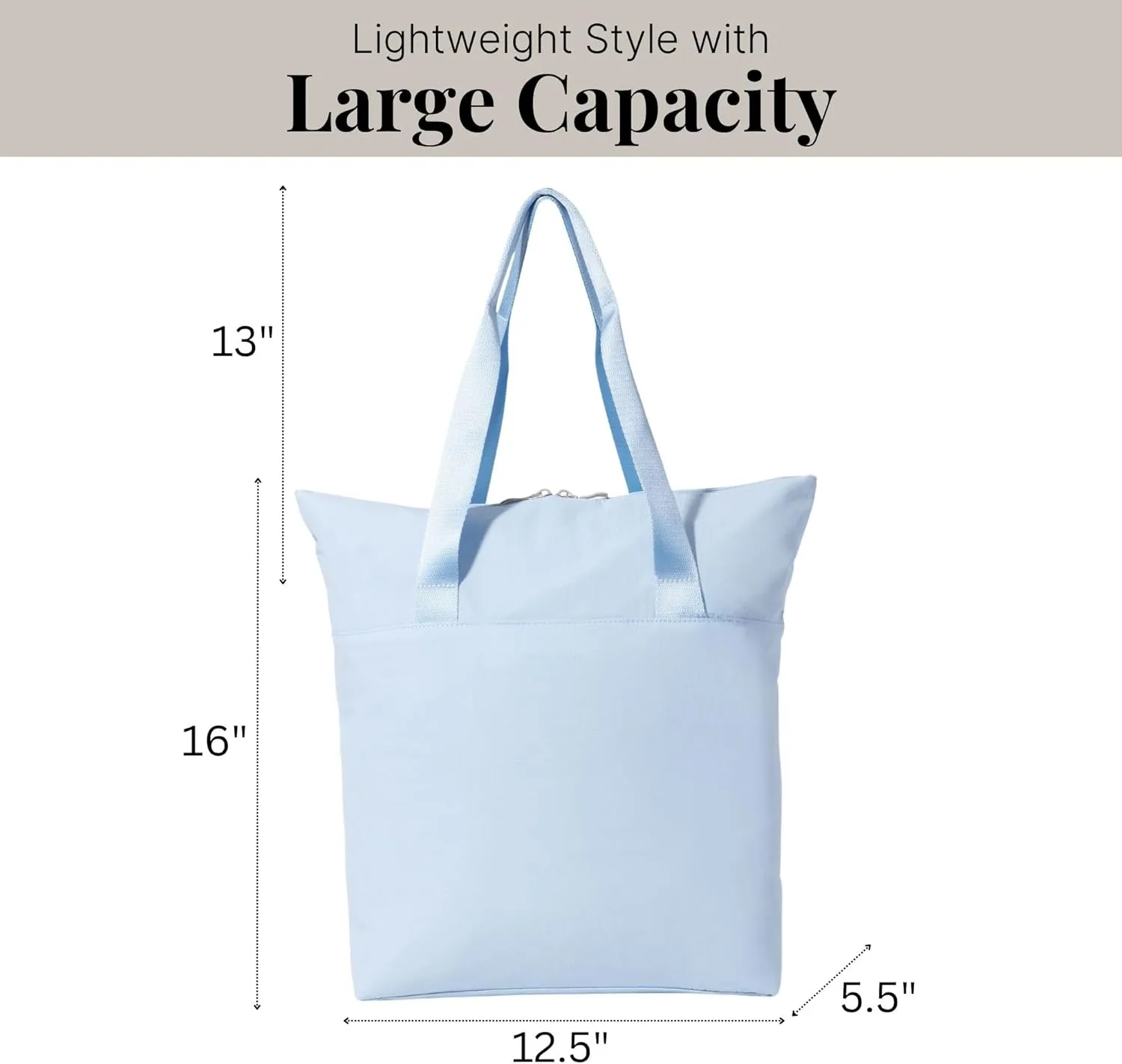 Baggallini Swift Tote Bag for Women - Lightweight 12x16 Nylon Zipped Travel Carry On Bag w/Luggage Sleeve