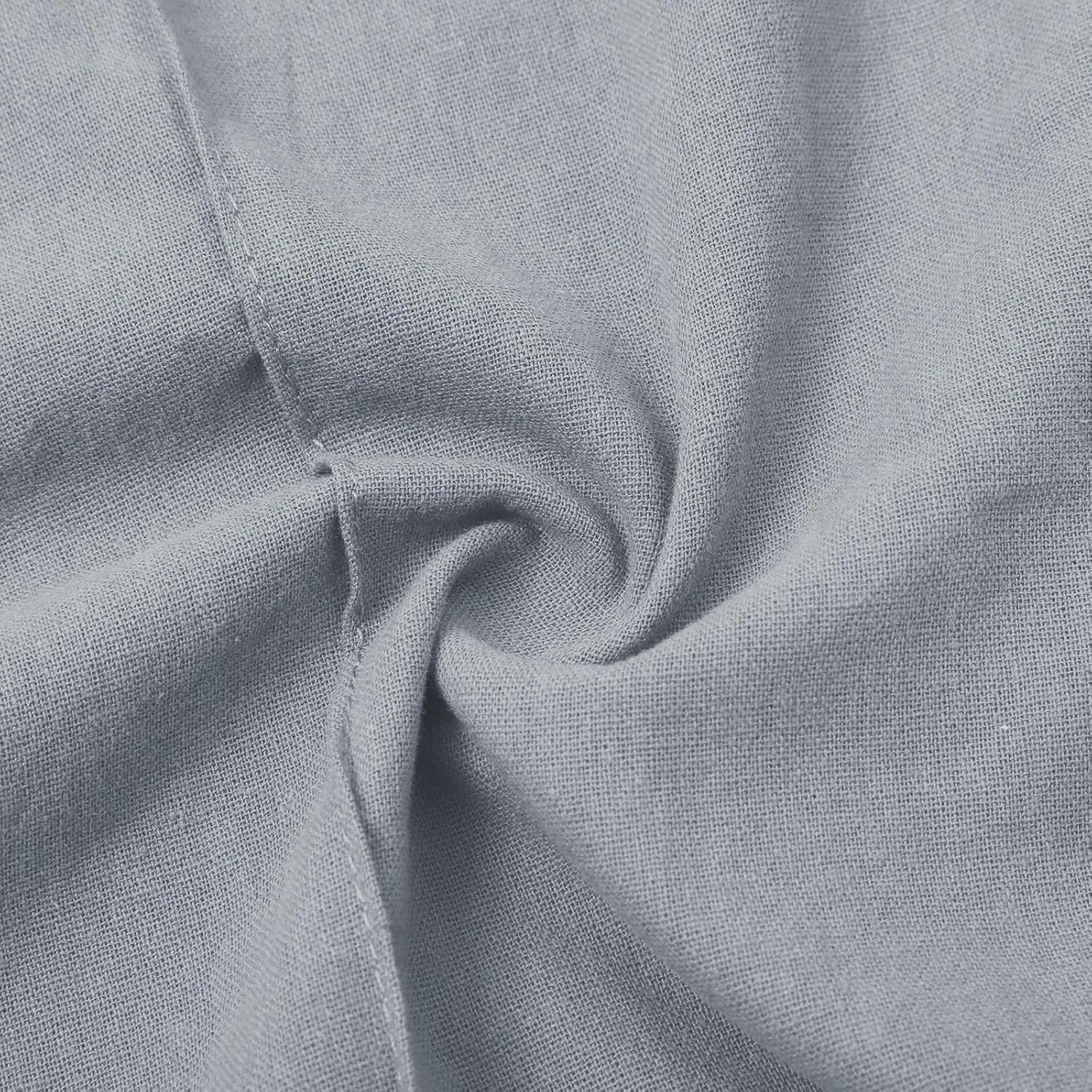 Baggy Linen Pants Women Drawstring High Waisted Straight Wide Leg Pants Lightweight Beach Trousers with Pockets