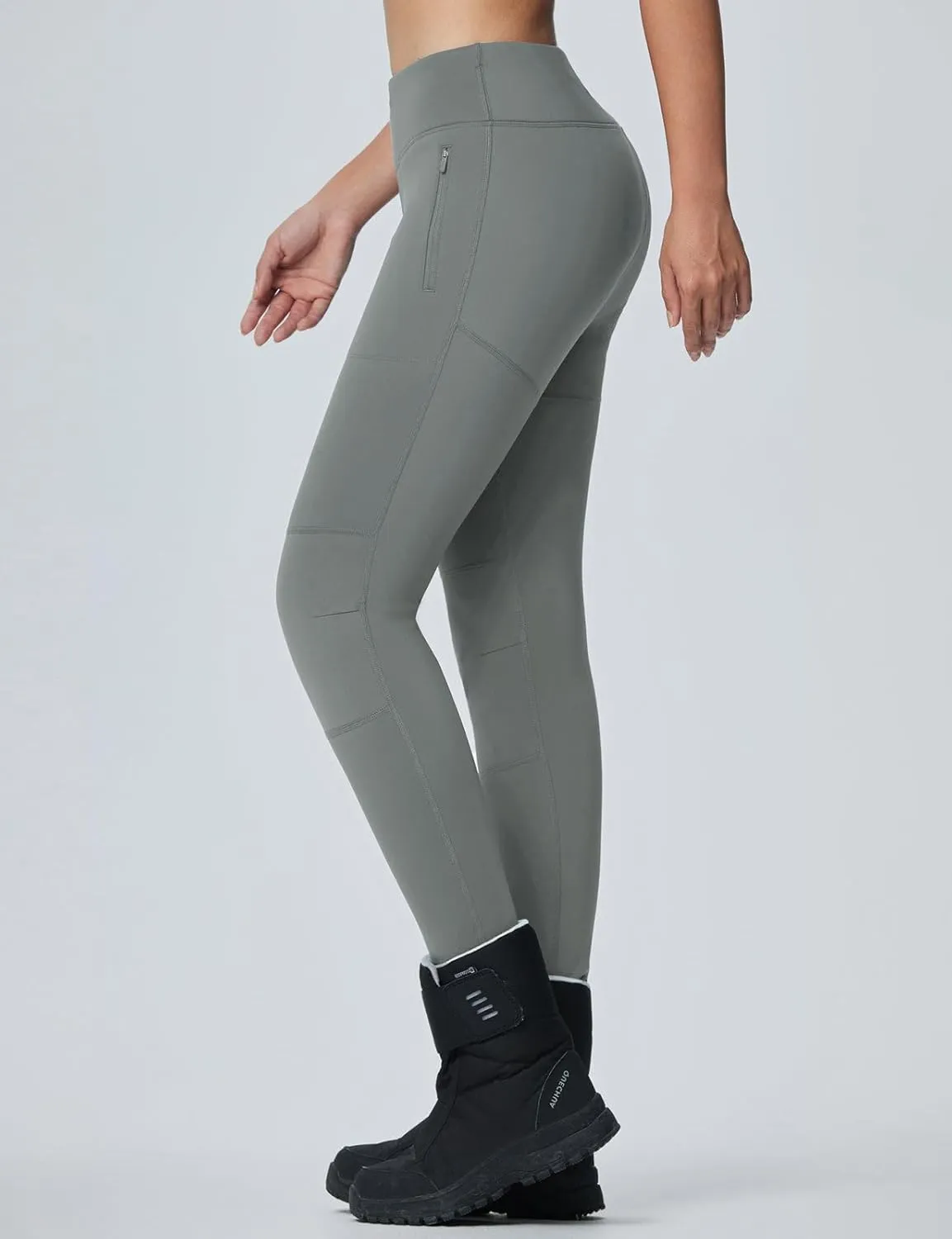 baleaf Women's Snow Pants Winter Thick Insulated Waterproof Fleece Lined Leggings Ski Hiking Outdoor Cold Weather Gear