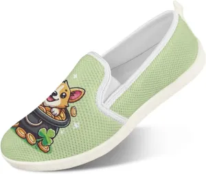 Binienty Women Casual Low Cut Flat Loafer Shoes Slip-On Mesh Sneakers with Rubber Outsole