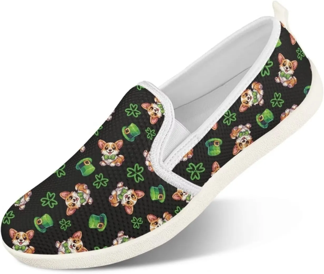 Binienty Women Casual Low Cut Flat Loafer Shoes Slip-On Mesh Sneakers with Rubber Outsole