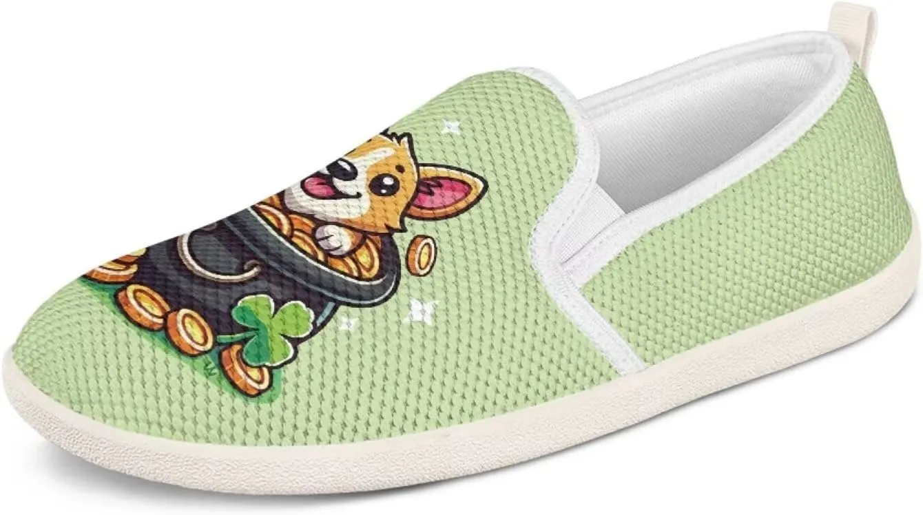 Binienty Women Casual Low Cut Flat Loafer Shoes Slip-On Mesh Sneakers with Rubber Outsole