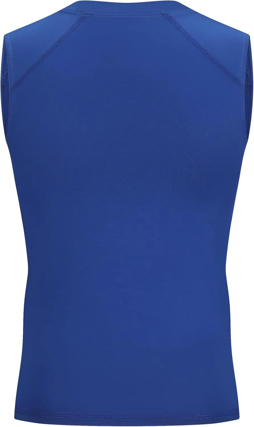 Boys Sleeveless Compression Shirt Qucik Dry Athletic Tank Tops Youth Kids Basketball Football Undershirt Workout