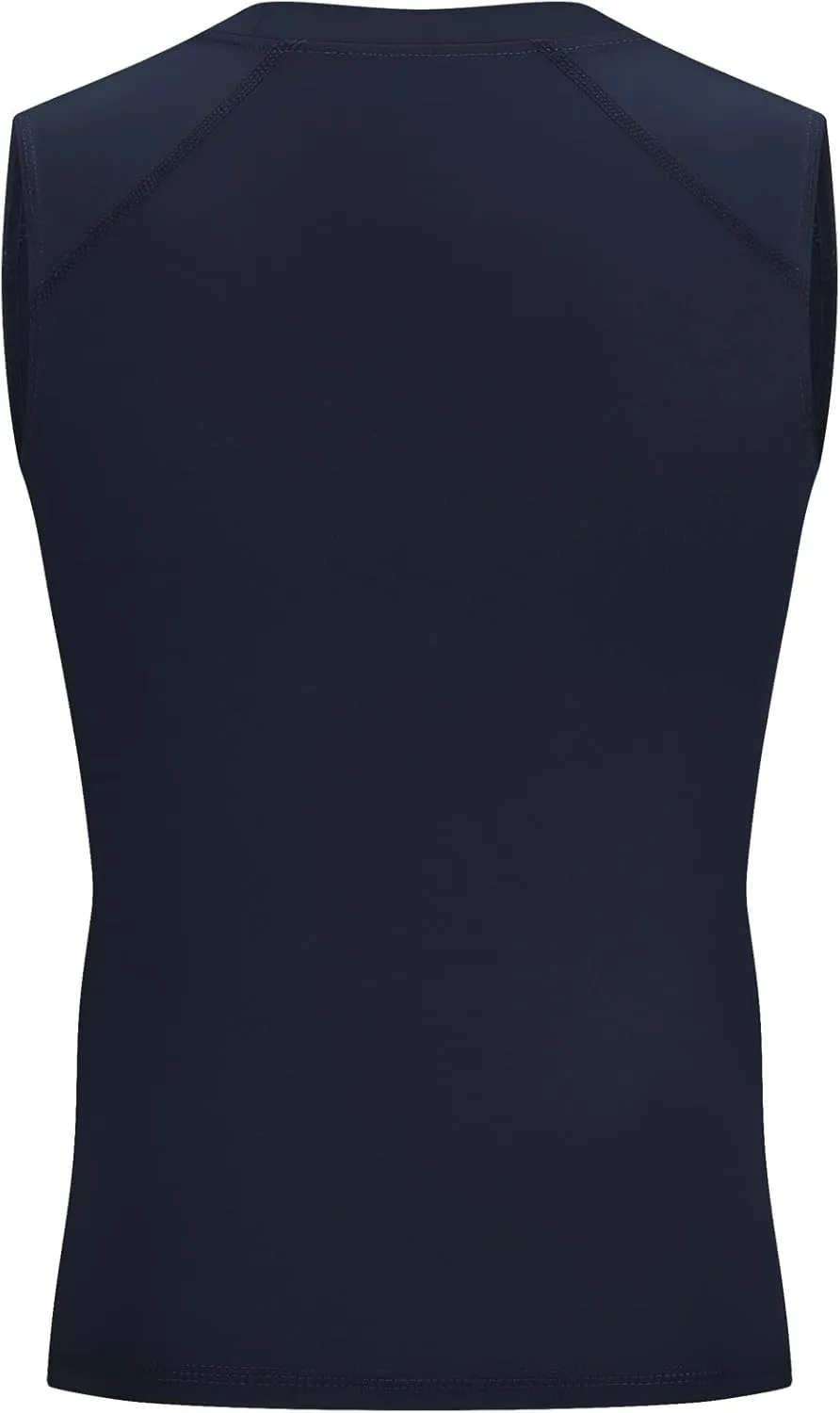 Boys Sleeveless Compression Shirt Qucik Dry Athletic Tank Tops Youth Kids Basketball Football Undershirt Workout