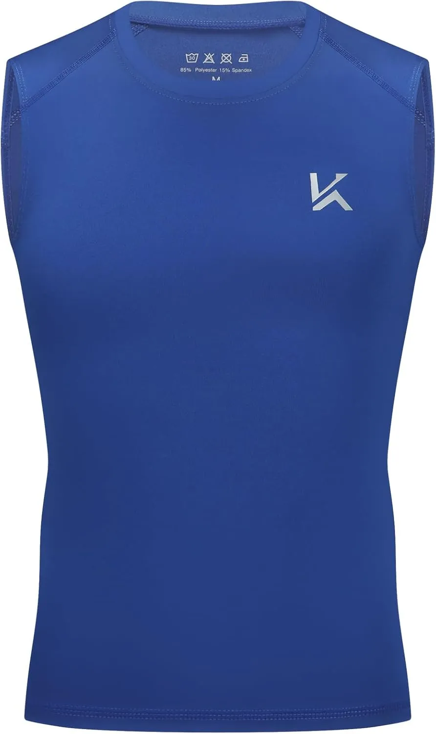 Boys Sleeveless Compression Shirt Qucik Dry Athletic Tank Tops Youth Kids Basketball Football Undershirt Workout