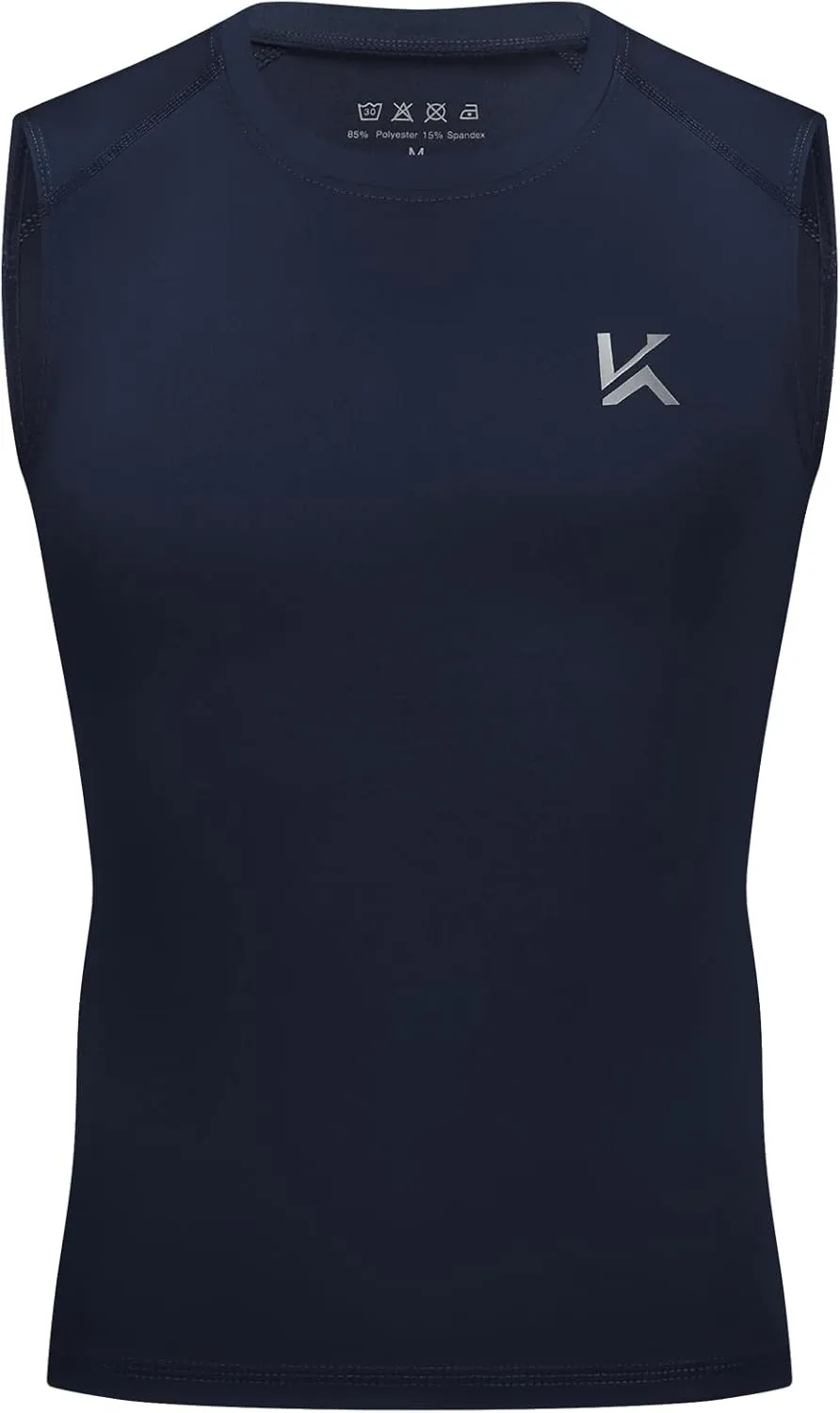 Boys Sleeveless Compression Shirt Qucik Dry Athletic Tank Tops Youth Kids Basketball Football Undershirt Workout