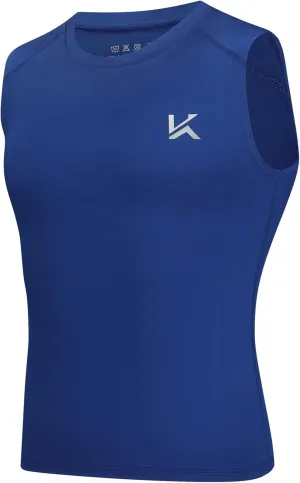 Boys Sleeveless Compression Shirt Qucik Dry Athletic Tank Tops Youth Kids Basketball Football Undershirt Workout