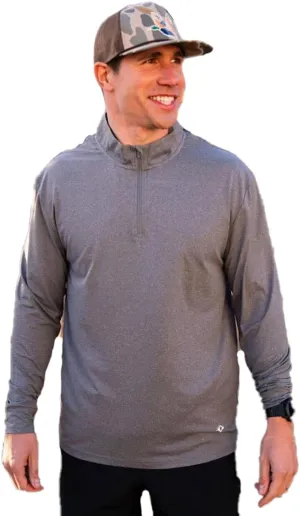 Burlebo Men's Long Sleeve Performance Quarter Zip Sweatshirt