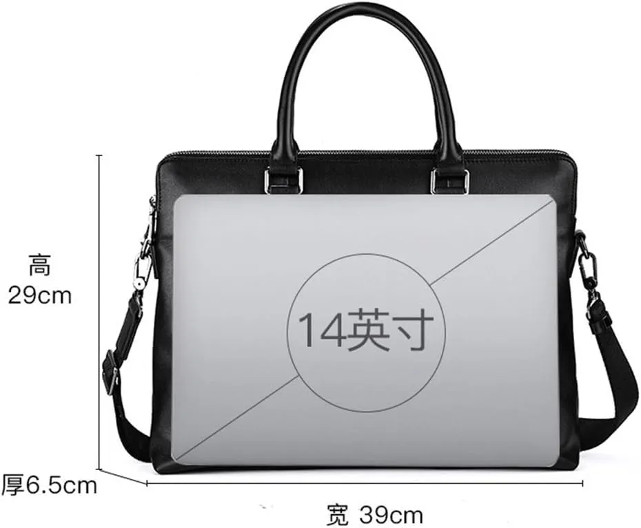 Business Handbag Cowhide Briefcase Men's Casual Shoulder Bag Computer Bag