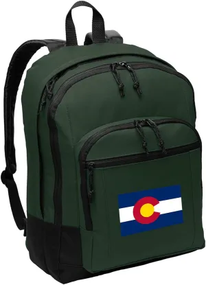 Classic Colorado Flag Backpack MEDIUM Bag w/Laptop or Tablet Sleeve