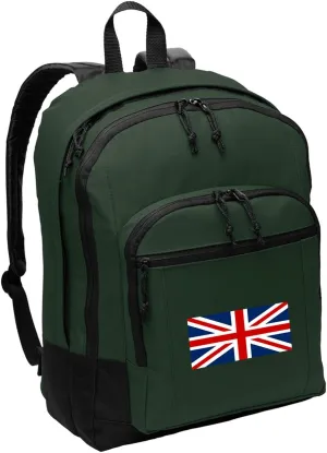 Classic England British Flag Backpack MEDIUM UK Flag Bag w/Laptop or Tablet Sleeve