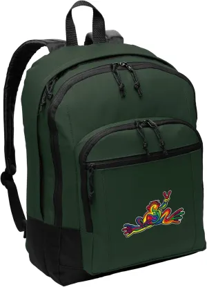 Classic Peace Frogs Backpack MEDIUM Bag w/Laptop or Tablet Sleeve