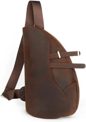 Crossbody Bag Large Capacity Retro Saddle Bag Outside Chest Bag For Men
