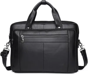 CSCDD Business Men's Briefcase Leather Men's Bag Business Bag 16-inch Hand Carry Single Shoulder Computer Bag