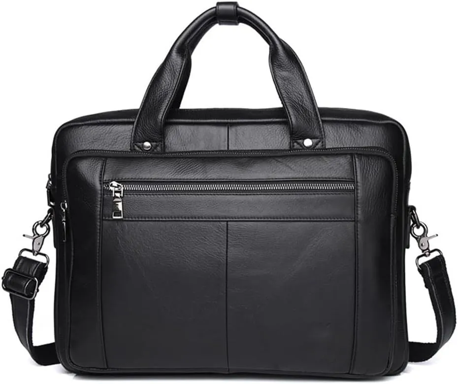 CSCDD Business Men's Briefcase Leather Men's Bag Business Bag 16-inch Hand Carry Single Shoulder Computer Bag