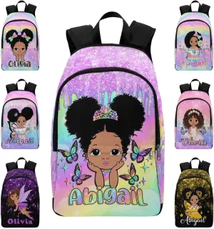 Customized Casual UnisexSchool Bags Backpack Personalized Rainbow Colorful College Shoulders Backpacks with Name,Multi,One Size