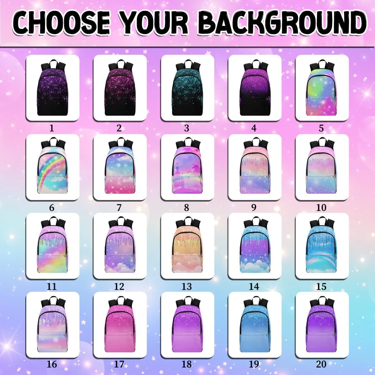 Customized Casual UnisexSchool Bags Backpack Personalized Rainbow Colorful College Shoulders Backpacks with Name,Multi,One Size