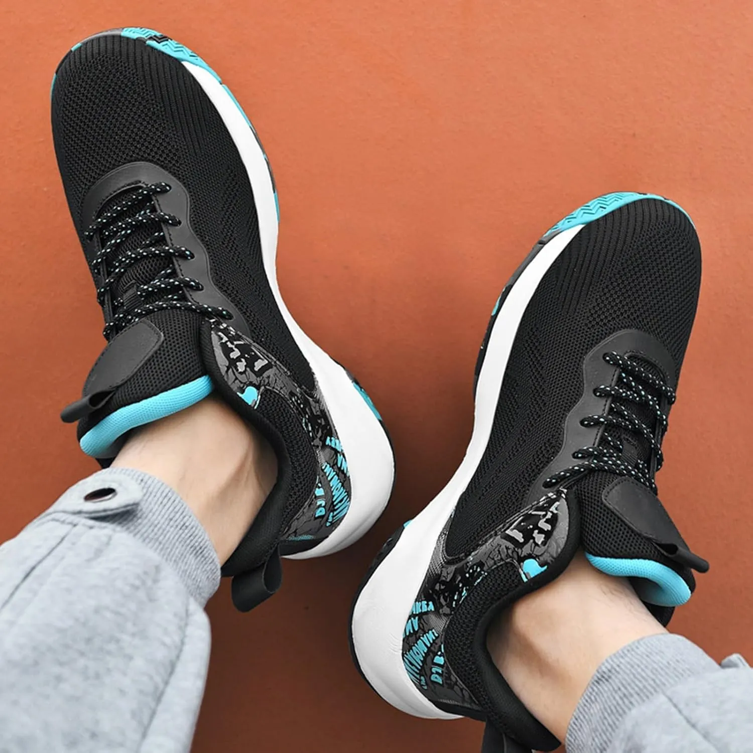 DHAEY Mens Basketball Shoes, Mens Gym Shoes High-Top Sneakers for Women Men Mens Sneakers Mens Sneakers Street Court (Color : C, Size : 9.5 Women/8 Men)