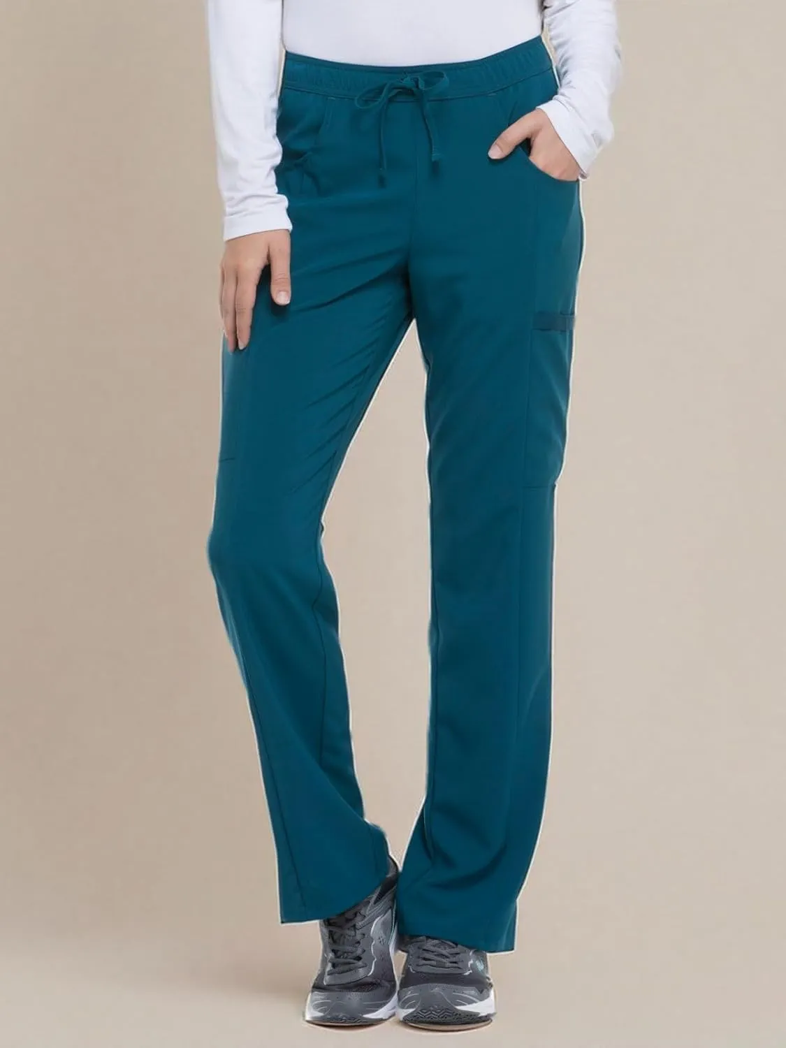 Dickies EDS Essentials Scrubs for Women, Drawstring Cargo Scrub Pants with Four-Way Stretch and Moisture Wicking DK010