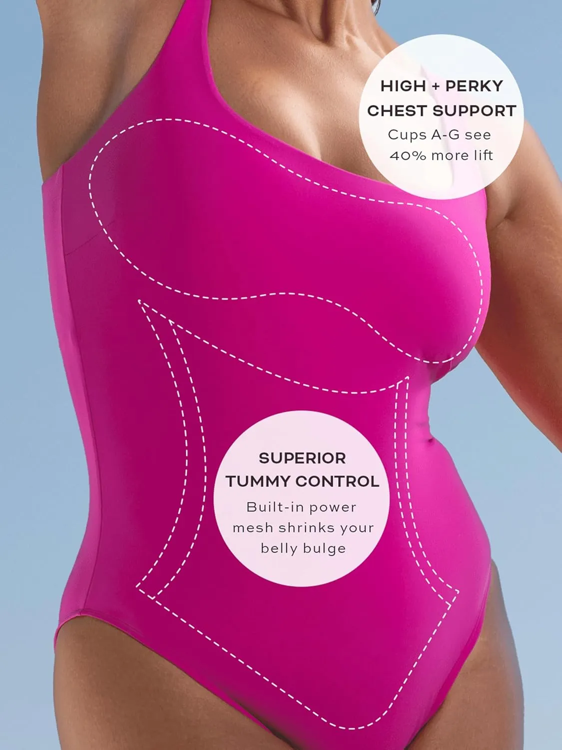 DreamSculpt Square Neck Tank by STYLEST | Shapewear Swimsuit Designed to Flatter and Enhance Your Curves