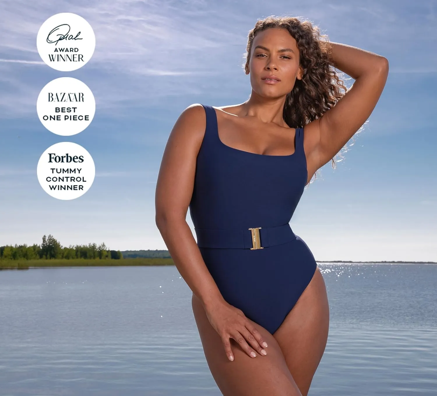 DreamSculpt Square Neck Tank by STYLEST | Shapewear Swimsuit Designed to Flatter and Enhance Your Curves