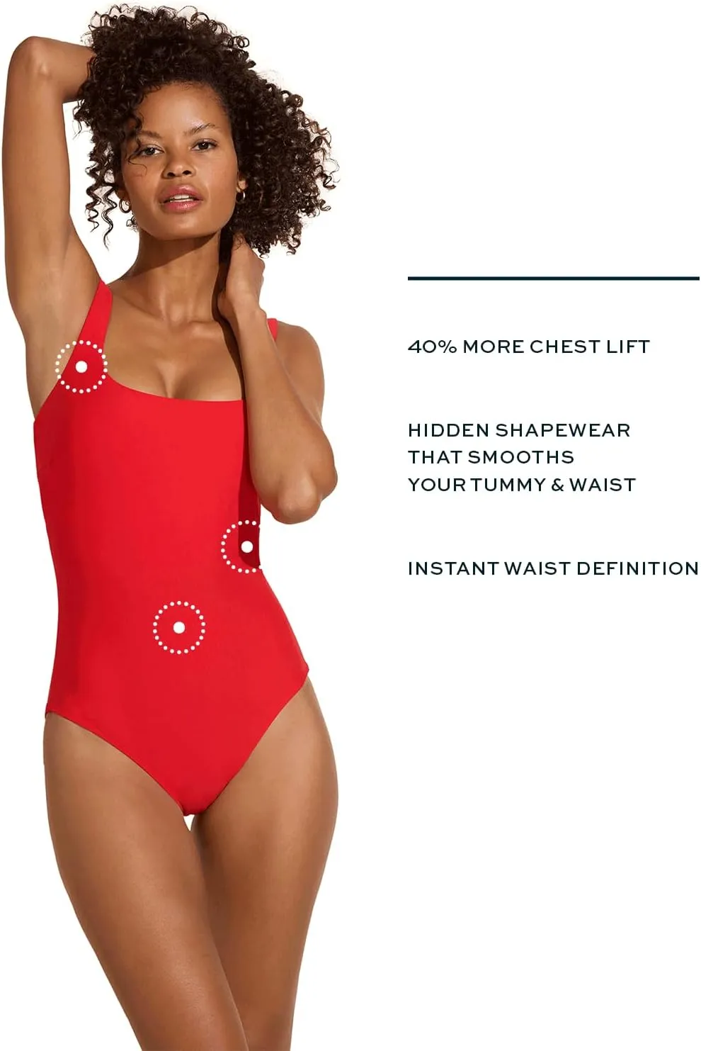 DreamSculpt Square Neck Tank by STYLEST | Shapewear Swimsuit Designed to Flatter and Enhance Your Curves