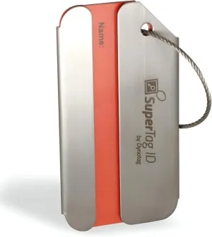 Dynotag Web Enabled Brushed Stainless Steel Smart Luggage Tag ID   Loop with DynoIQ & Lifetime Recovery Service, Durable Travel ID for Suitcases, Backpacks, and Carry-Ons, Easy Identification
