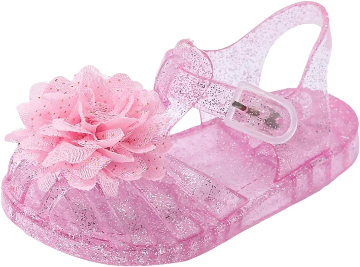 Everyday Slide Sandals with Backstrap Sandals For Girls Kids Toddler Dress Up Flat Sequins Butterfly Mary Jane Shoes Summer Casual Sandal Flower Girl Shoes