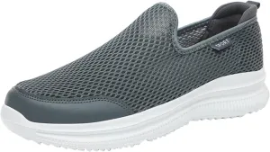 Fashion Summer Men Breathable Mesh Shallow Mouth Slip On Lightweight Casual Shoes Sneaker Insoles Men