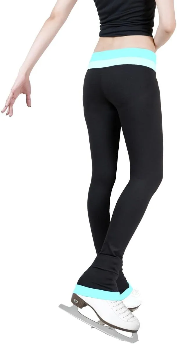 Figure Skating Pants with 2-Tones Waistband