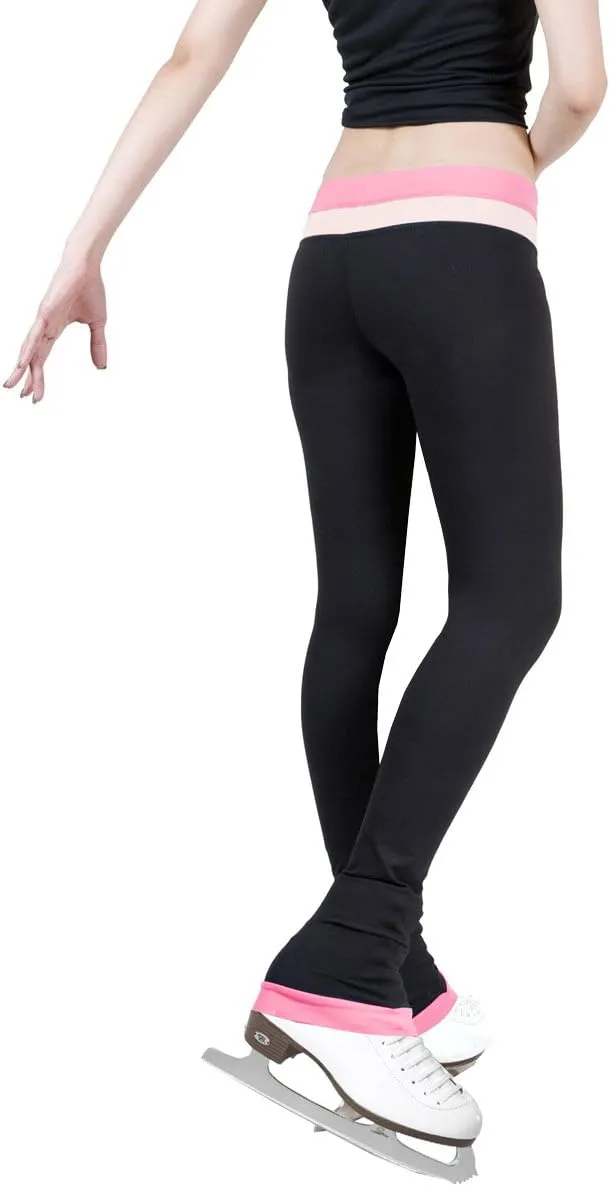 Figure Skating Pants with 2-Tones Waistband