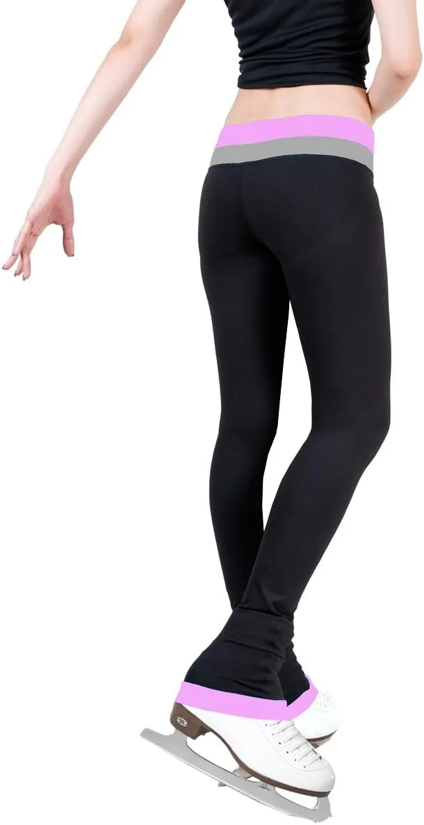 Figure Skating Pants with 2-Tones Waistband