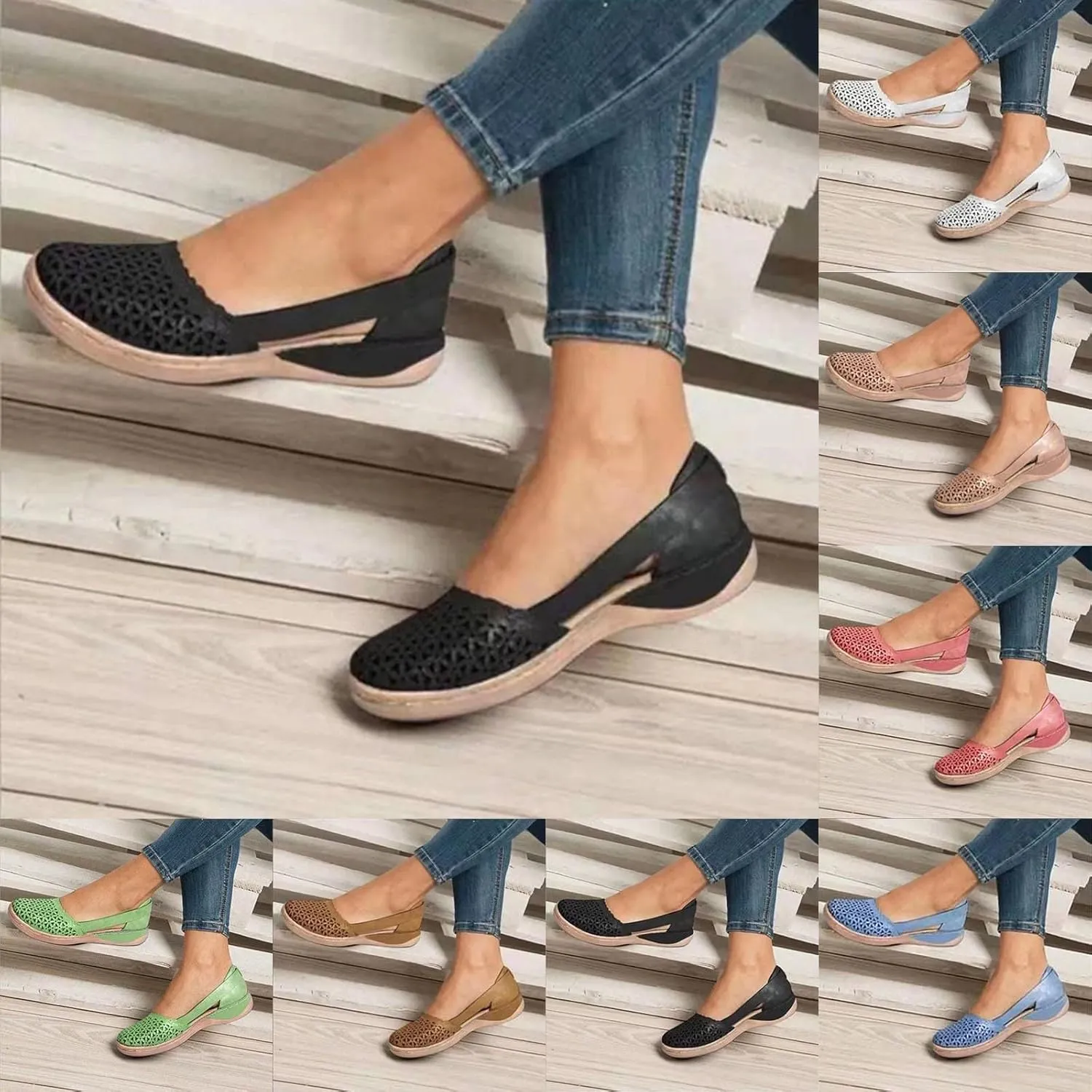 Flat Sandals for Women Closed Toe, Women Dressy Summer Closed Toe Sandals with Arch Support Summer Wide Width Orthopedic Sandal Slip On Walking Shoes