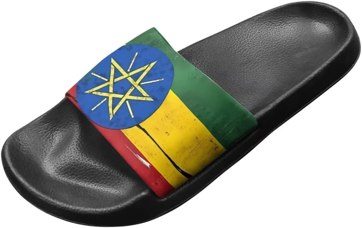 Forchrinse Rainbow Music Note Slippers Unisex Home Slipper Non Slip Shower Sandals Summer Indoor Outdoor Slide Sandals for Men and Women