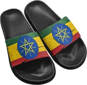 Forchrinse Rainbow Music Note Slippers Unisex Home Slipper Non Slip Shower Sandals Summer Indoor Outdoor Slide Sandals for Men and Women
