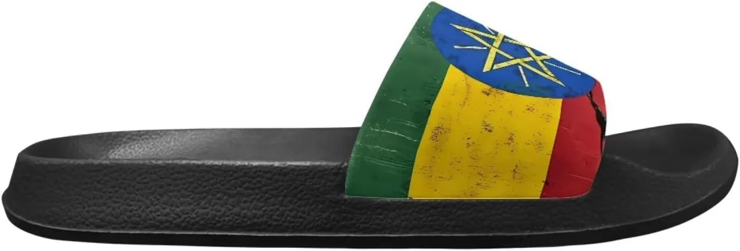 Forchrinse Rainbow Music Note Slippers Unisex Home Slipper Non Slip Shower Sandals Summer Indoor Outdoor Slide Sandals for Men and Women