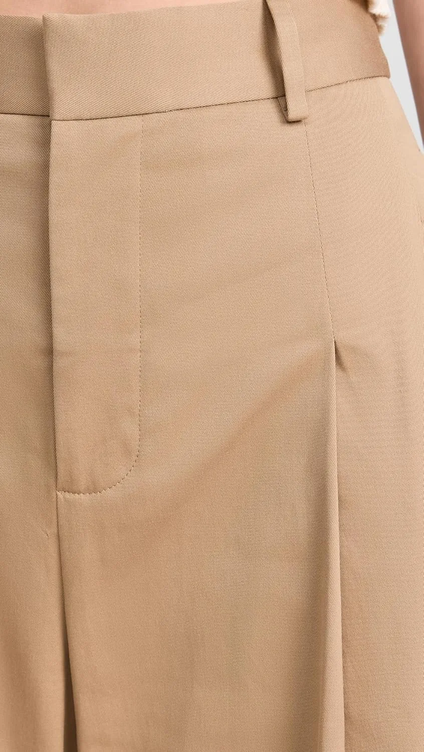 FRAME Women's Pleated Wide Leg Pants