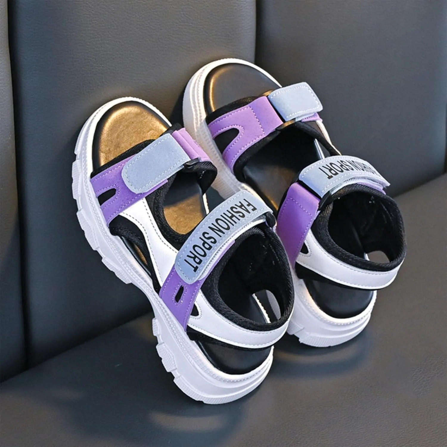 Girls Flower Sandal Girls Sandals Fashion Sports Soft Sole Student Shoes For Middle And Large Children Little Children Beach Shoes