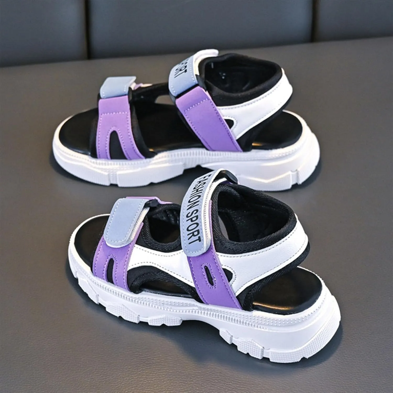 Girls Flower Sandal Girls Sandals Fashion Sports Soft Sole Student Shoes For Middle And Large Children Little Children Beach Shoes